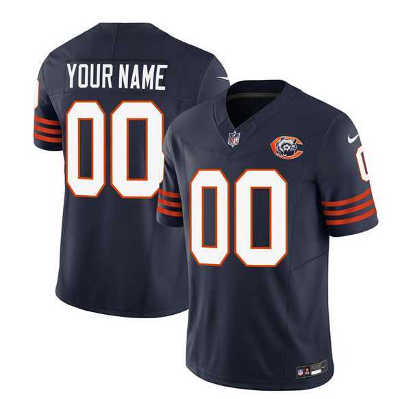 Mens Chicago Bears Active Player Custom 2023 F.U.S.E. Navy Throwback Limited Football Stitched Jersey->->Custom Jersey